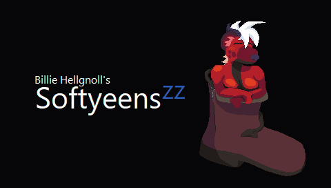 Billie Hellgnoll sleeping in a big boot next to the title 'Soft Yeens ZZ'.